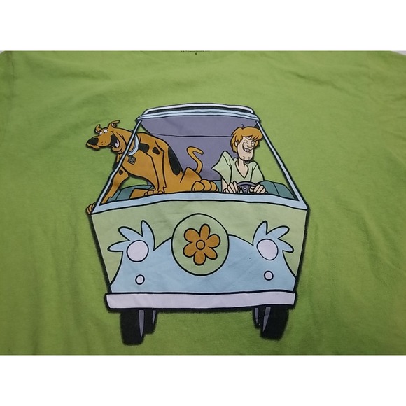Scooby-Doo Short Sleeve Small Green Shirt Crew Neck - Picture 1 of 6